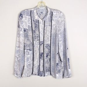 Tahari | Button Down Print Blouse - K2